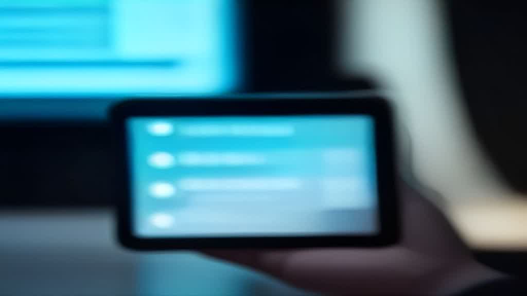 Pantalla de un celular encendida con el sistema, en una recepciÃ³n de noche