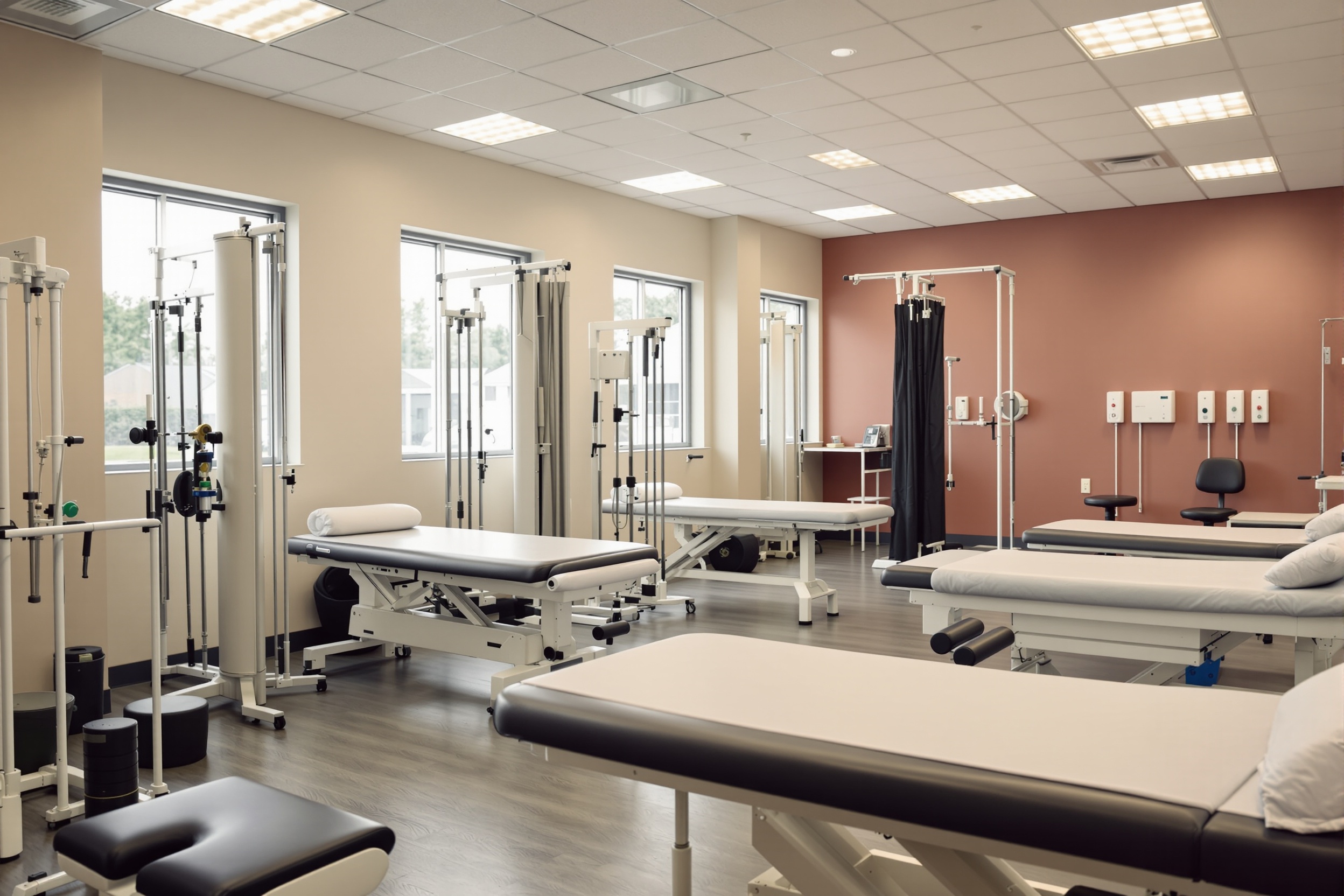 Sala de fisioterapia con equipos de rehabilitaciÃ³n